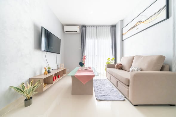 living room and bedroom of CC Condominium 2