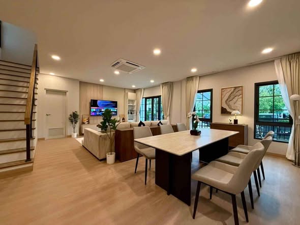 living room and kitchen of Centro Bangna