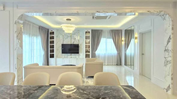living room and kitchen of Centro Bangna