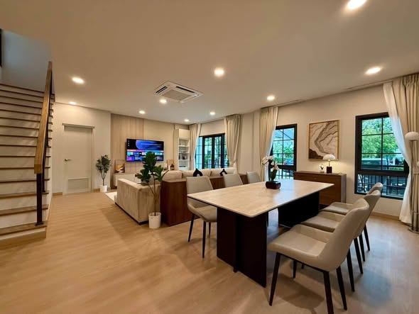 living room and kitchen of Centro Bangna