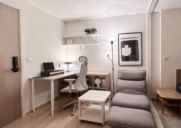 living room and bedroom of CHAMBERS On Nut Station, Sukhumvit Soi 81