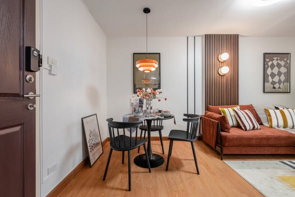 living room of Chateau In Town Ratchada 17 Condominium