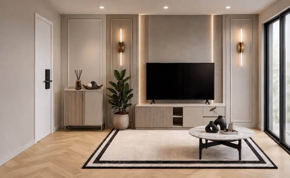 living room and room interior of Chokchai Ruammit Condominium