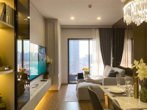 bedroom and living room of CLOUD Thonglor-Phetchaburi