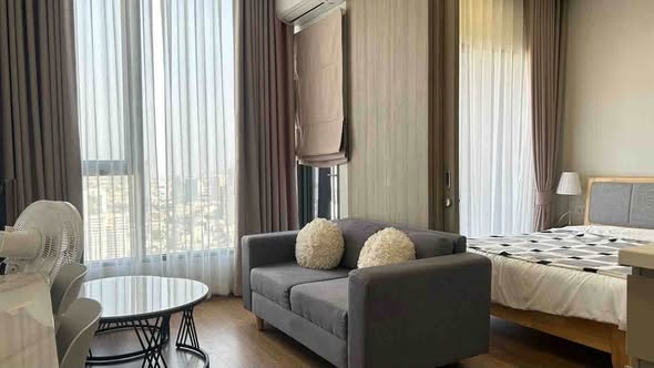 bedroom and living room of CLOUD Thonglor-Phetchaburi