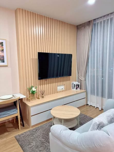 living room and bedroom of CLOUD Thonglor-Phetchaburi