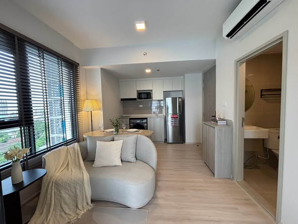 living room and bedroom of COBE Ratchada-Rama 9