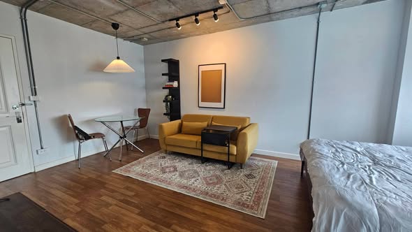 living room and bedroom of Condo One Thong Lo