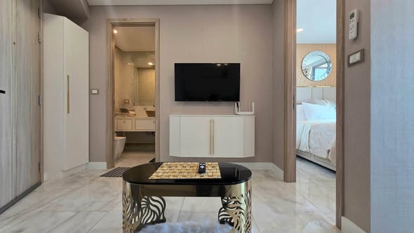 bedroom and living room of Copacabana Beach Jomtien