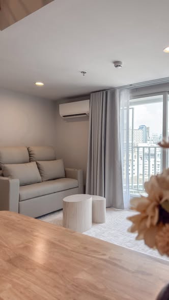 living room and bedroom of Culture Chula คัลเจอร์ จุฬา