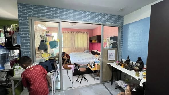 bedroom of D Condo Rattanathibet