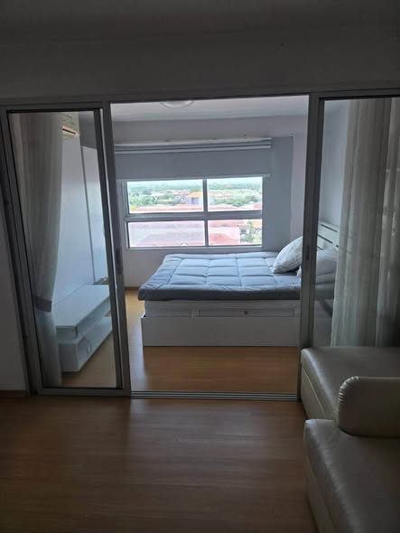 bedroom and room interior of D Condo Rattanathibet