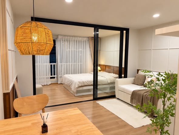 bedroom of ซิตี้วิลล่า คอนโด D2