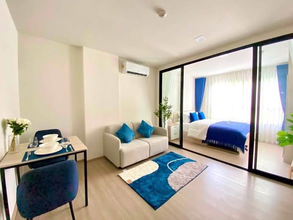 living room and bedroom and room interior of dcondo Reef Phuket