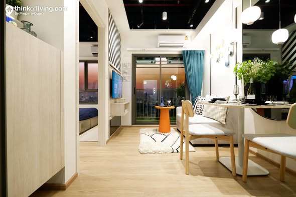 bedroom and living room of Escent Bangna