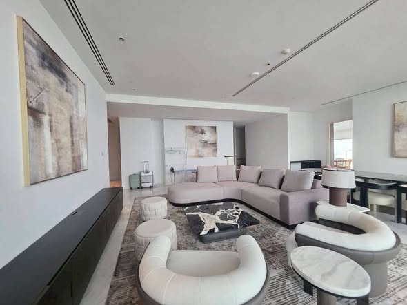 living room of Four Seasons Hotel Bangkok at Chao Phraya River
