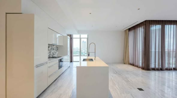 room interior and kitchen of Four Seasons Private Residences