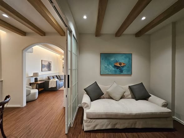 living room and bedroom of Fullerton Sukhumvit