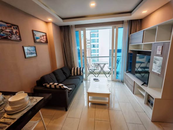 living room and bedroom of Grand Avenue Residence condominium Pattaya