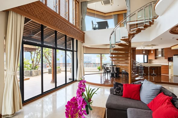 living room and room interior of Grand Diamond Suites Hotel