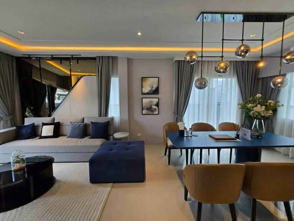 living room and bedroom and room interior of Grande Pleno Mega Bangna