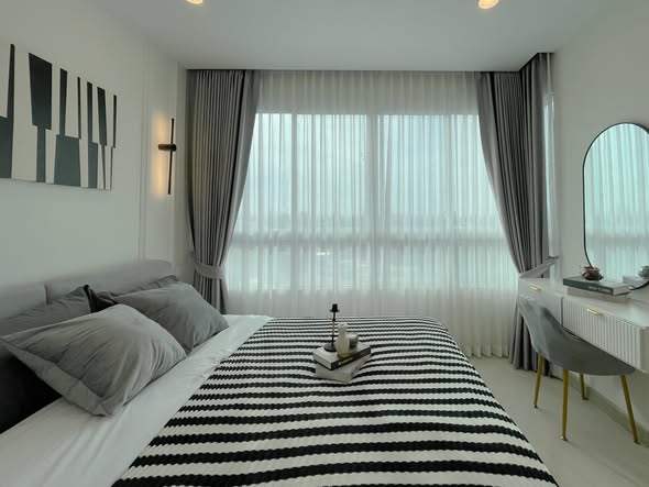 bedroom of Happy condo ladprao