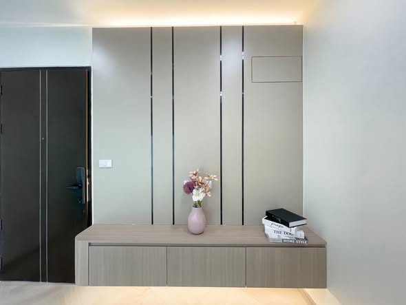 room interior and bathroom of Happy condo ladprao