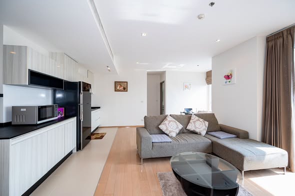 living room and bedroom of HQ by Sansiri