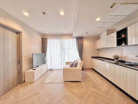 living room and room interior and kitchen of HQ by Sansiri