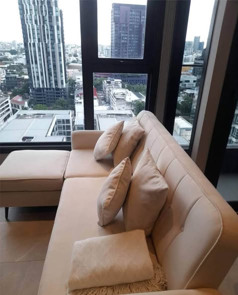 bedroom and living room of HYDE Heritage Thonglor, Sukhumvit 59 main road
