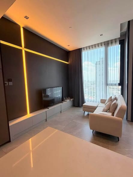 living room and bedroom of HYDE Heritage Thonglor, Sukhumvit 59 main road