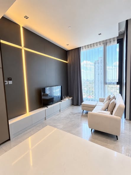living room and bedroom of HYDE Heritage Thonglor, Sukhumvit 59 main road
