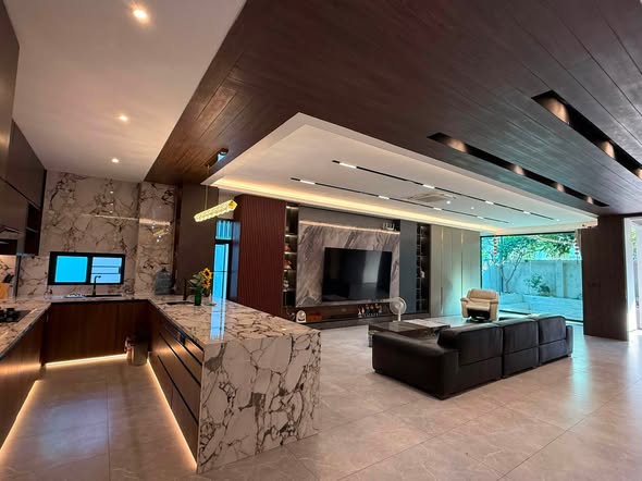 living room and kitchen of I-NINE Pool Villa