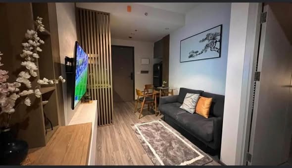 living room of IDEO Chula-Sam Yan