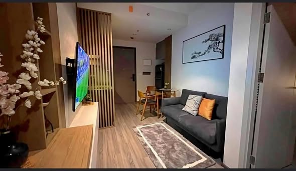 living room of IDEO Chula-Sam Yan