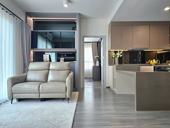 living room of IDEO Chula-Sam Yan