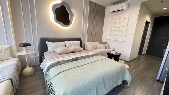 bedroom of Ideo Mobi Rang Nam