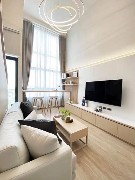 bedroom and living room of Ideo New Rama 9