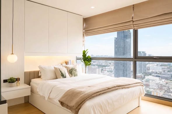 bedroom of Ideo Q Phaya Thai