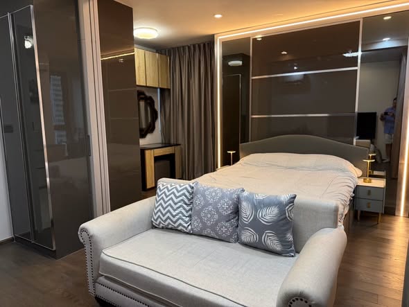 bedroom and room interior of Ideo Q Ratchathewi