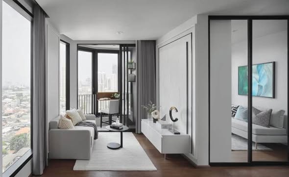 bedroom and room interior of Ideo Q Sukhumvit 36