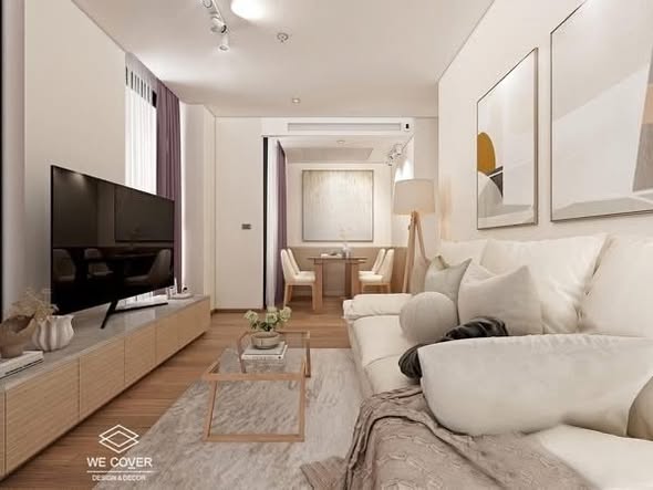 living room and bedroom of Ideo Q Sukhumvit 36