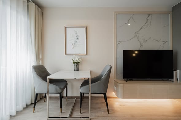 bedroom and living room of IDEO Rama9 – Asoke