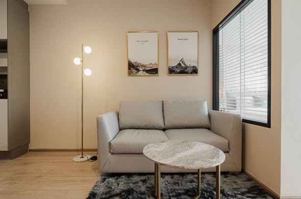living room of IDEO Rama9 – Asoke