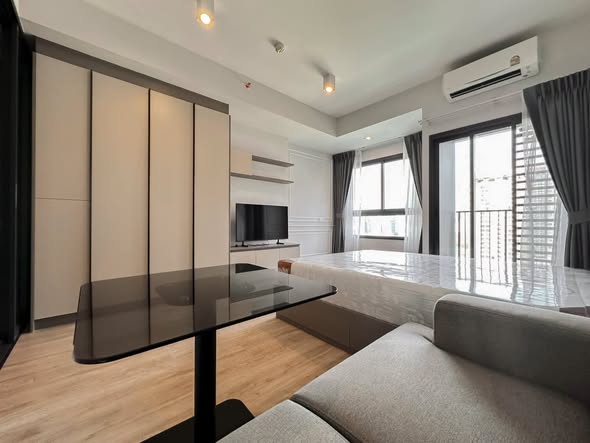 living room and bedroom and room interior of IDEO Rama9 – Asoke