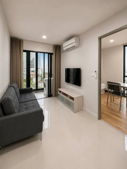 living room of IDEO Ratchada-Huai Khwang