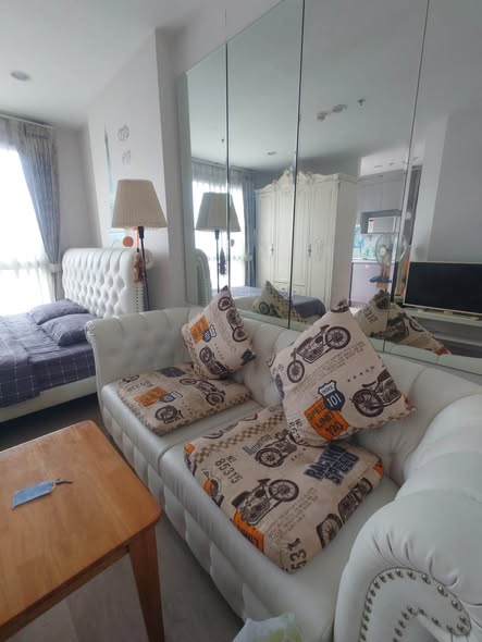 living room and bedroom of Ideo Sathon-Tha Phra