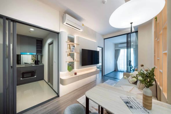 living room and room interior of IDEO Sukhumvit Rama 4 ไอดีโอ สุขุมวิท-พระราม 4