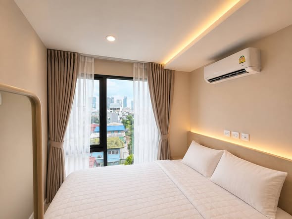 bedroom of IKON SUKHUMVIT 77 CONDOMINIUM