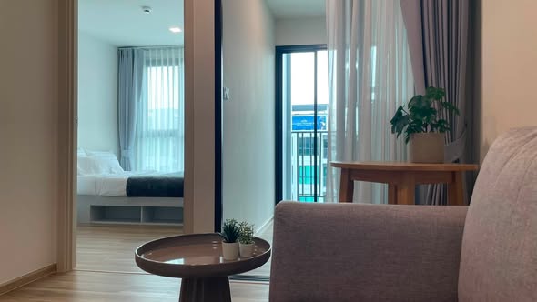 bedroom and living room and room interior of KAVE LUMINOUS BANGMOD Sale Gallery l เคฟ ลูมินัส บางมด สำนักงานขาย